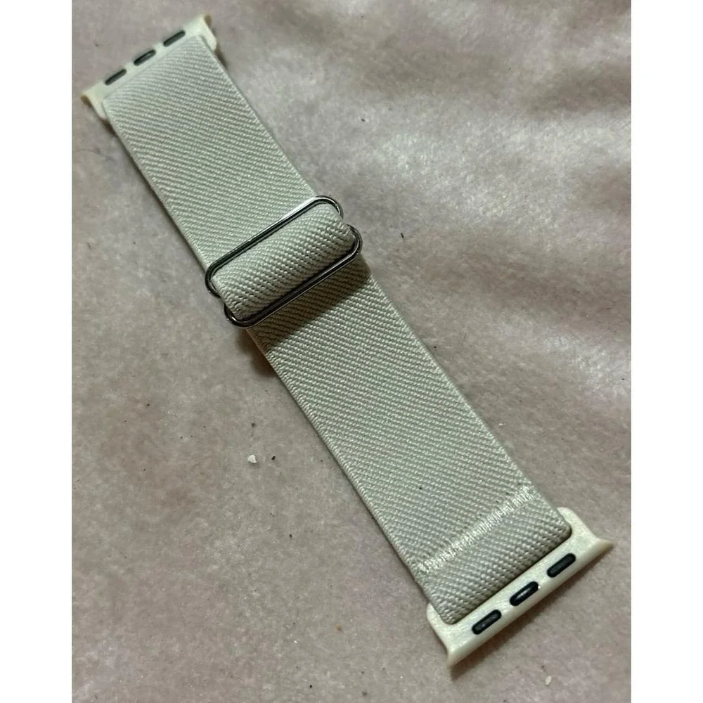 NEW Adjustable Nylon Stretch White Band for Apple Watch 38mm/40mm/41mm